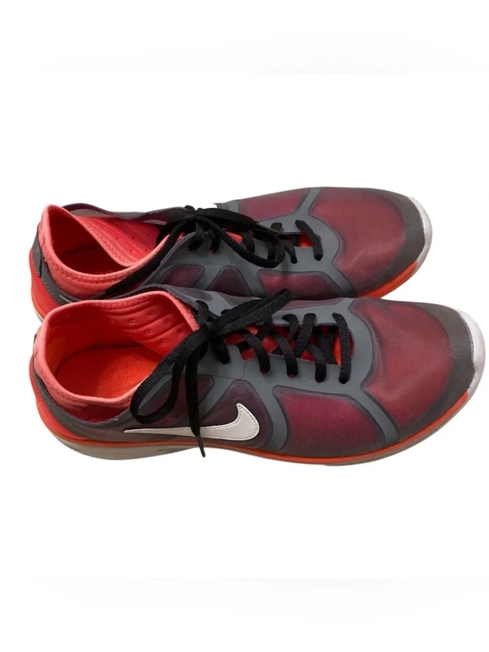 3/$20 Nike Fly Knit Lunarlon Running Shoes Sneakers, Women’s, Orange and Gray 10